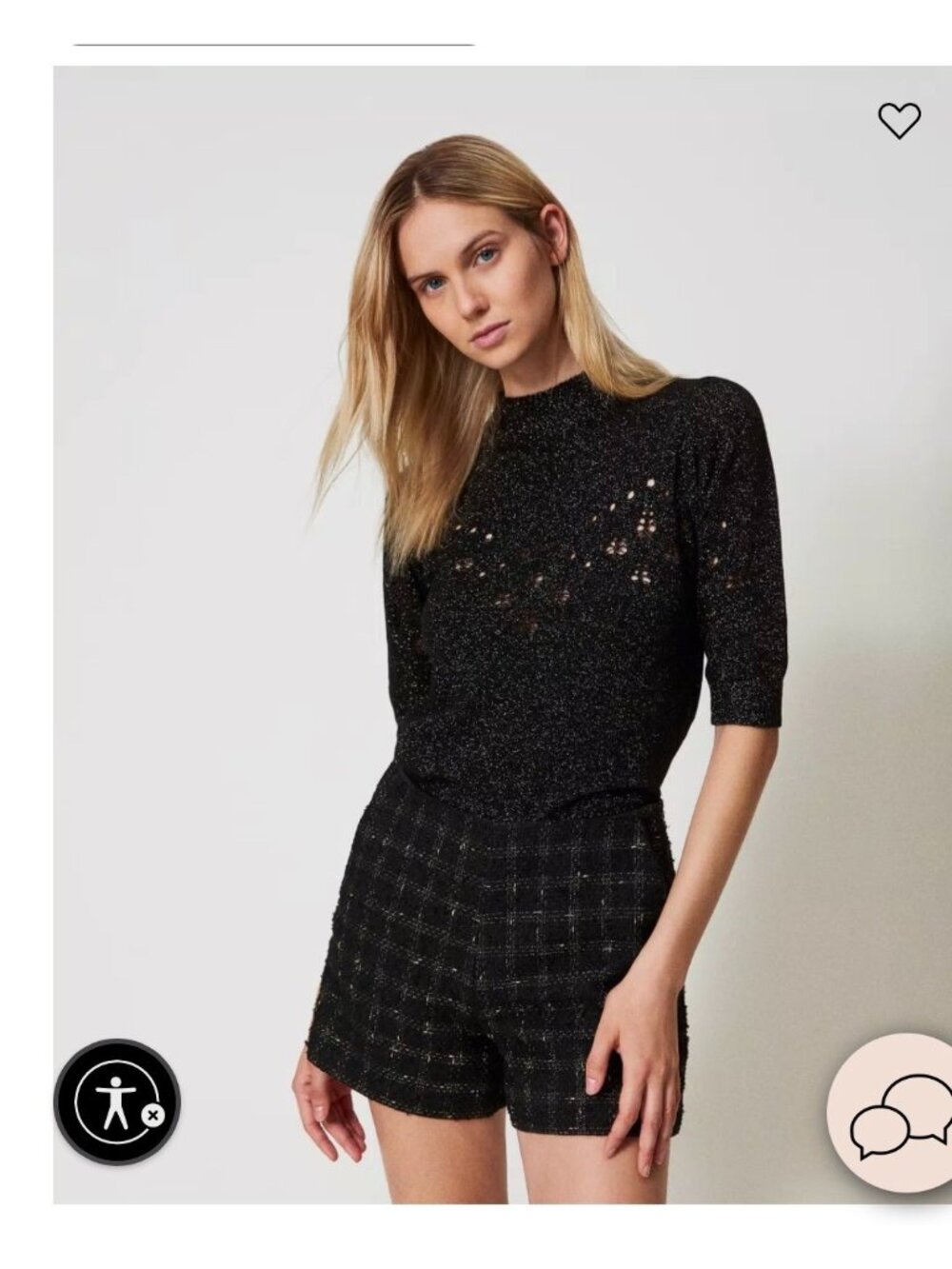 twinset wool and lurex blend turtleneck jumper